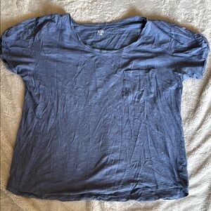 a.n.a Navy Short Sleeve Women's Tee